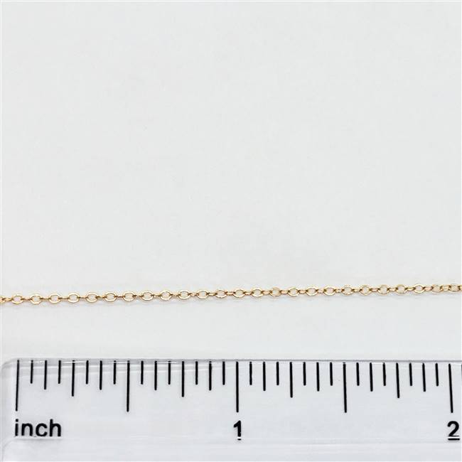 Rose Gold Filled Chain - Oval Cable Chain 1.2mm x 1.6mm Flat