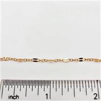 Rose Gold Filled Chain - Dapped Long and Short Chain 2mm