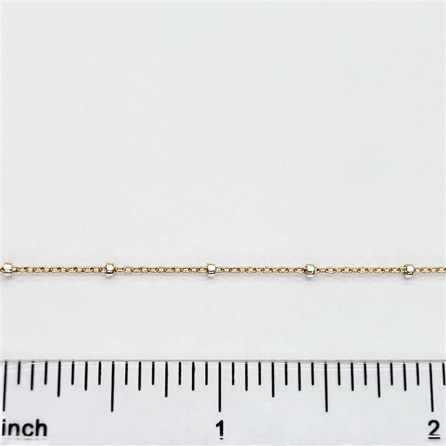 Rose Gold Filled Chain - Satellite Chain 2 Tone with Silver Round Beads