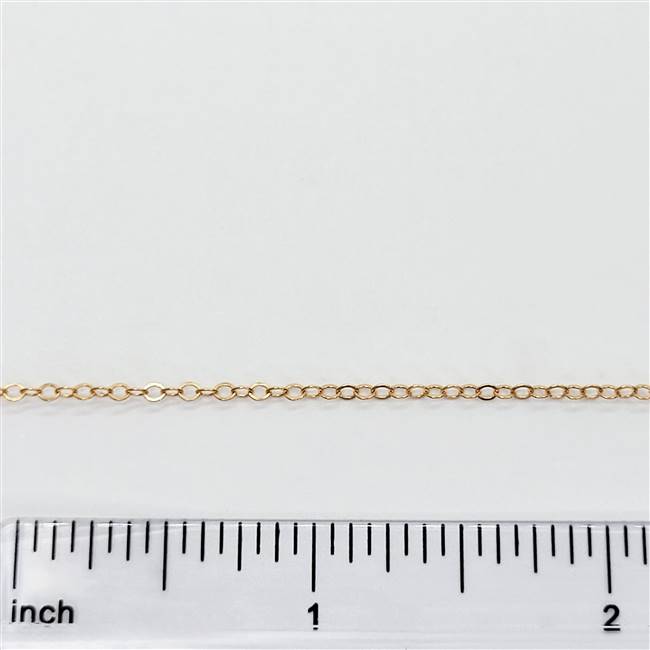 Rose Gold Filled Chain - Cable Chain 1.6mm Flat