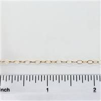Rose Gold Filled Chain - Oval Cable Chain 2mm x 3.5mm Flat
