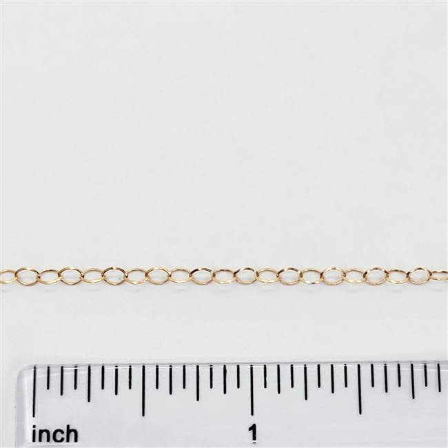 Rose Gold Filled Chain - Oval Cable Chain 2mm x 3mm