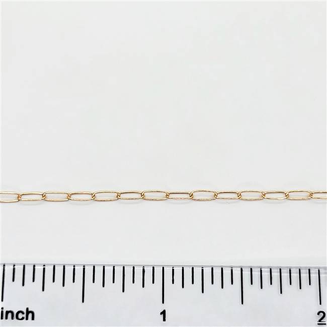 Rose Gold Filled Chain - Drawn Cable Chain 1.7mm x 4.7mm