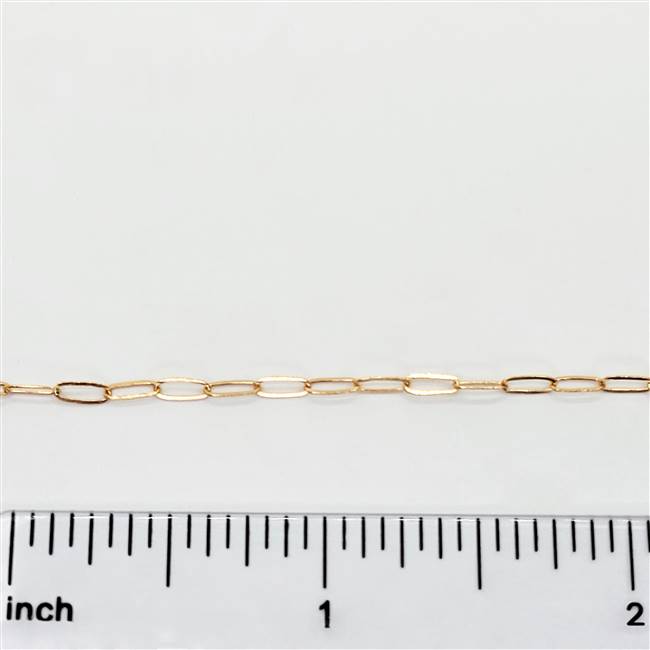 Rose Gold Filled Chain - Drawn Cable Chain 1.8mm x 4.8mm Flat