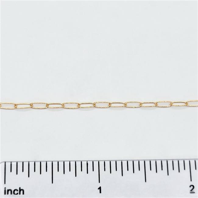 Rose Gold Filled Chain - Drawn Cable Chain 2mm x 5mm