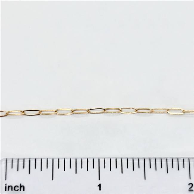 Rose Gold Filled Chain - Drawn Cable Chain 2mm x 5mm Flat