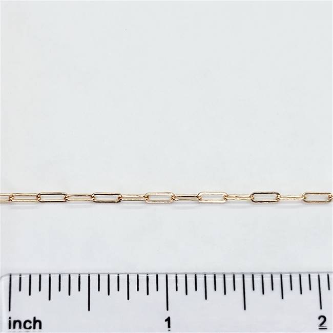Rose Gold Filled Chain - Drawn Cable Chain 2.2mm Flat
