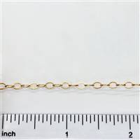 Rose Gold Filled Chain - Cable Chain 3mm Flat