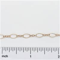 Rose Gold Filled Chain - Oval Long & Short Chain 4mm x 7mm