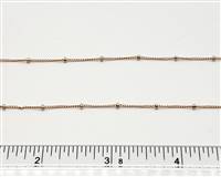 Rose Gold Filled Chain - Curb Chain with 1.9mm Beads