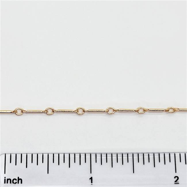 Rose Gold Filled Chain - Bar Chain 0.3 Inch