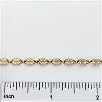 Rose Gold Filled Chain - Long & Short Starburst Chain 4mm x 7mm