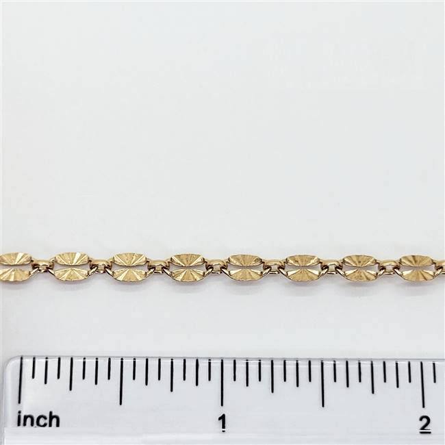 Rose Gold Filled Chain - Long & Short Starburst Chain 4mm x 7mm