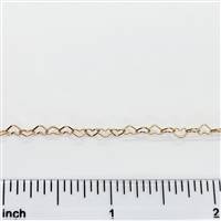 Rose Gold Filled Chain - Heart Chain 3mm