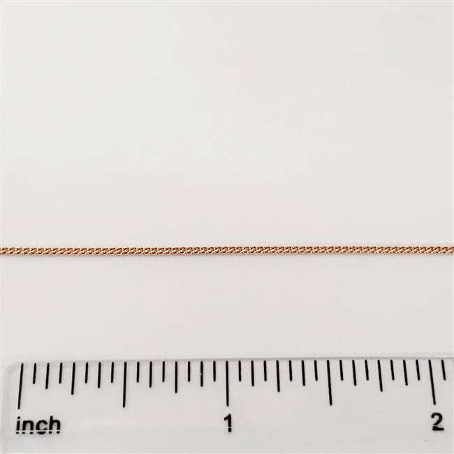 Rose Gold Filled Chain - Curb Chain 1.3mm x 1.5mm