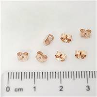 Rose Gold Filled Ear Nut Backing - 3.8mm x 4.6mm