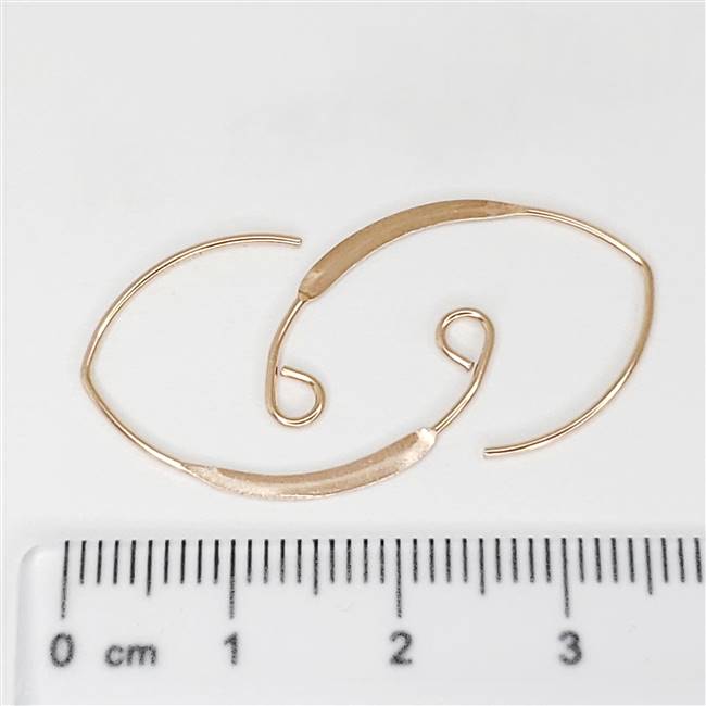 Rose Gold Filled Earwire - Flat V Shaped