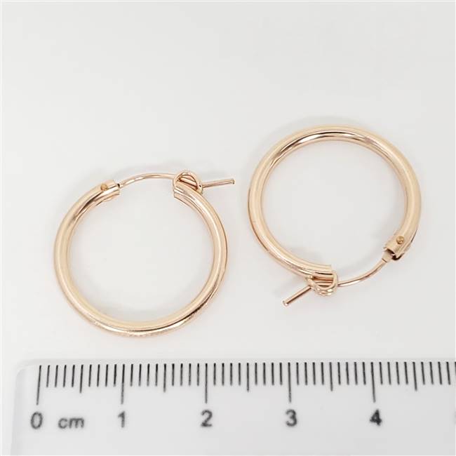 Rose Gold Filled Hoop - Euro 2.3mm x 22mm