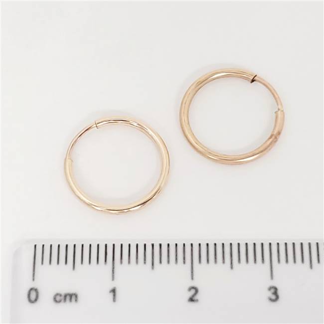 Rose Gold Filled Hoop - Endless 1.2mm x 14mm