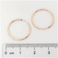 Rose Gold Filled Hoop - Endless 1.2mm x 16mm