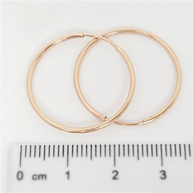 Rose Gold Filled Hoop - Endless 1.2mm x 24mm