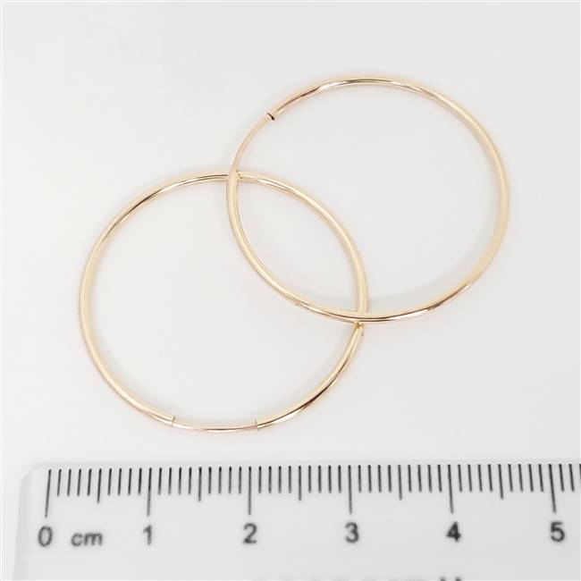 Rose Gold Filled Hoop - Endless 1.2mm x 30mm