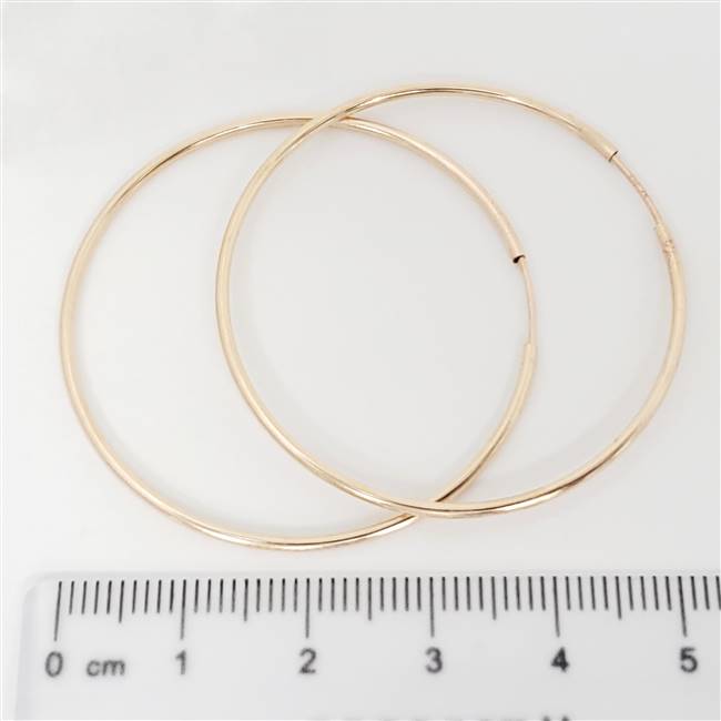 Rose Gold Filled Hoop - Endless 1.2mm x 45mm