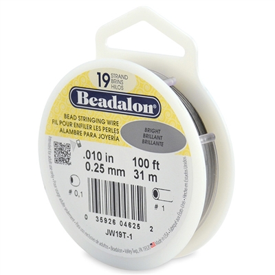 19 Strand .010" Beadalon Beading Wire 100 Foot Spool 
