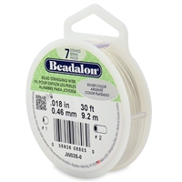 7 Strand .018" Silver Plated Beadalon Beading Wire 30 Foot Spool 