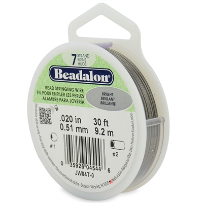 7 Strand .020" Beadalon Beading Wire 30 Foot Spool 