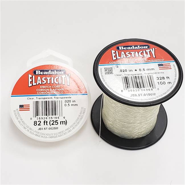 ElasticityÂ  .5mm 25 Foot Spool.  Made in the USA