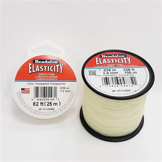 ElasticityÂ  1.0mm 25 Foot Spool.  Made in the USA