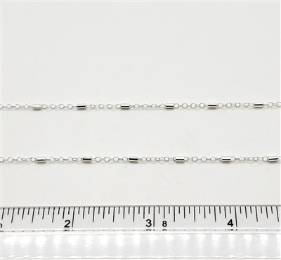 Sterling Silver Chain -  Bar Cable Chain 1.8mm