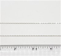 Sterling Silver Chain -  Drawn cable Chain 1.2mm Flat