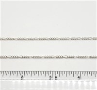 Sterling Silver Chain -  Figaro Chain 2.4mm