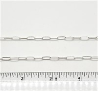 Sterling Silver Chain -  Twist Drawn Cable Chain. 3mm x 8mm