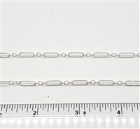 Sterling Silver Chain -  Long & Short Chain  3mm