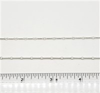 Sterling Silver Chain -  Bar Chain 0.3 Inch