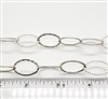 Sterling Silver Chain -  Oval Cable Chain 13.5mm x 20mm Hammered