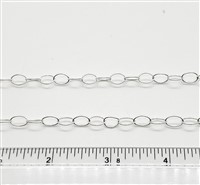 Sterling Silver Chain -  Oval Cable Chain 8mm x 6mm