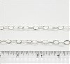Sterling Silver Chain -  Oval Cable Chain 8mm x 6mm Hammered