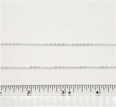Sterling Silver Chain -  Cable Chain 1.6mm Flat