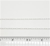 Sterling Silver Chain -  Drawn Cable Chain 1.8mm x 4.8mm