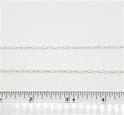 Sterling Silver Chain -  Drawn Cable Chain 1.8mm x 4.8mm