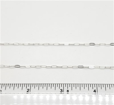 Sterling Silver Chain -  Drawn Cable Chain 1.8mm x 4.8mm