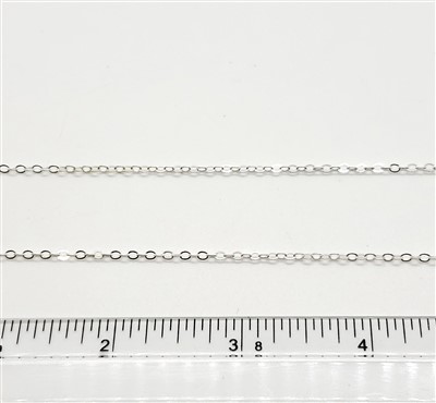 Sterling Silver Chain -  Cable Chain 1.8mm Flat