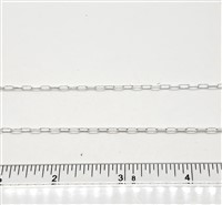 Sterling Silver Chain -  Drawn Cable Chain 2mm x 5mm