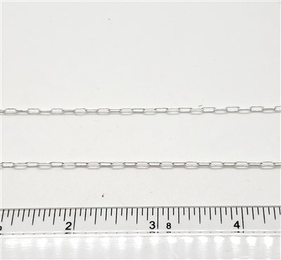 Sterling Silver Chain -  Drawn Cable Chain 2mm x 5mm