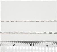 Sterling Silver Chain -  Drawn Cable Chain 2mm x 5mm