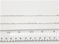 Sterling Silver Chain -  Cable Chain 3mm Flat